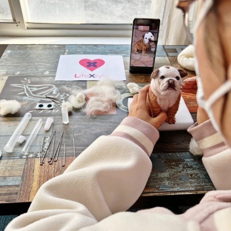 オーダーメイドペット】羊毛フェルト、うちの子 犬ぬいぐるみ