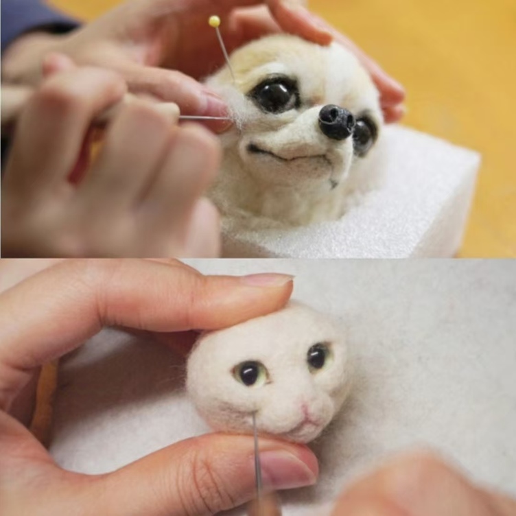 オーダーメイドペット】羊毛フェルト、うちの子 猫ぬいぐるみ