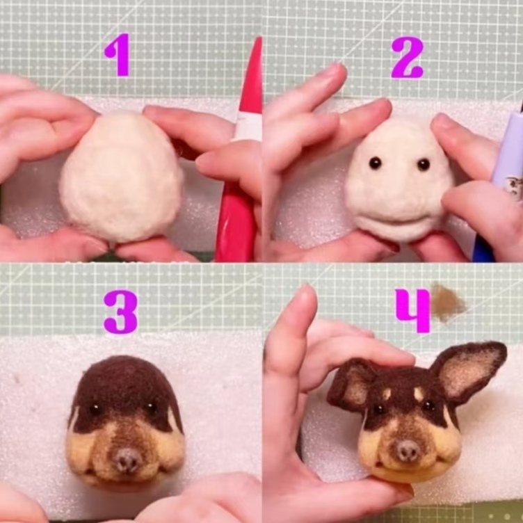 オーダーメイドペット】羊毛フェルト、うちの子 猫ぬいぐるみ