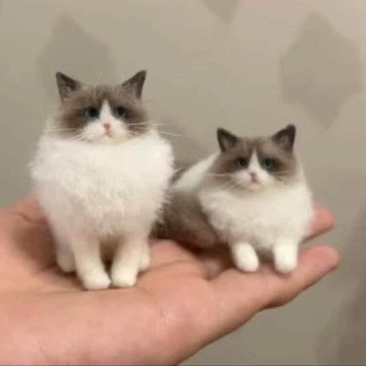 オーダーメイドペット】羊毛フェルト、うちの子 猫ぬいぐるみ