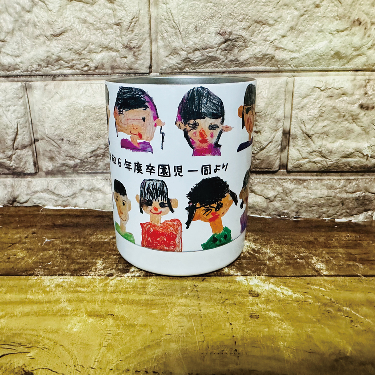 LINEで簡単【写真入り 名入れ ペン立て】似顔絵 寄せ書き 記念 記念品