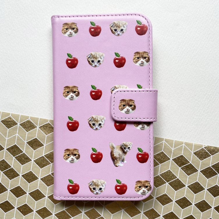 送料無料！うちの子手帳型スマホケース：フルーツ柄 | TanoMake