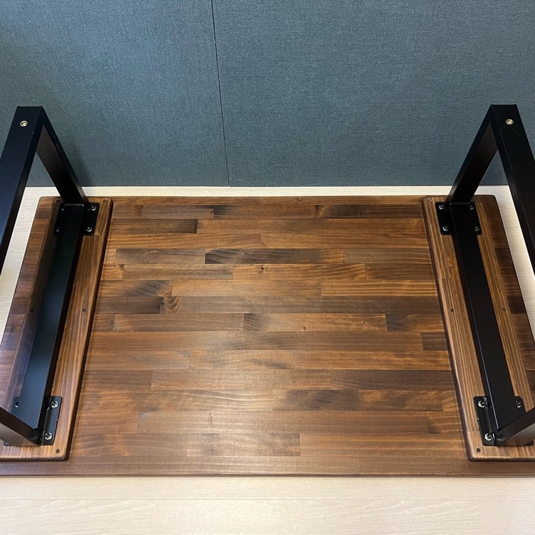 送料無料】 ローテーブル 長方形 120cm 70cm パイン こげ茶 アイアン