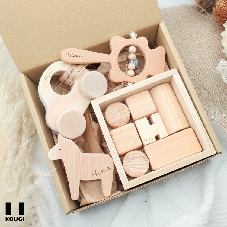 【干支】2026午年・馬年オブジェ・木のおもちゃ４点set【対象年齢０歳～・PSC認証】