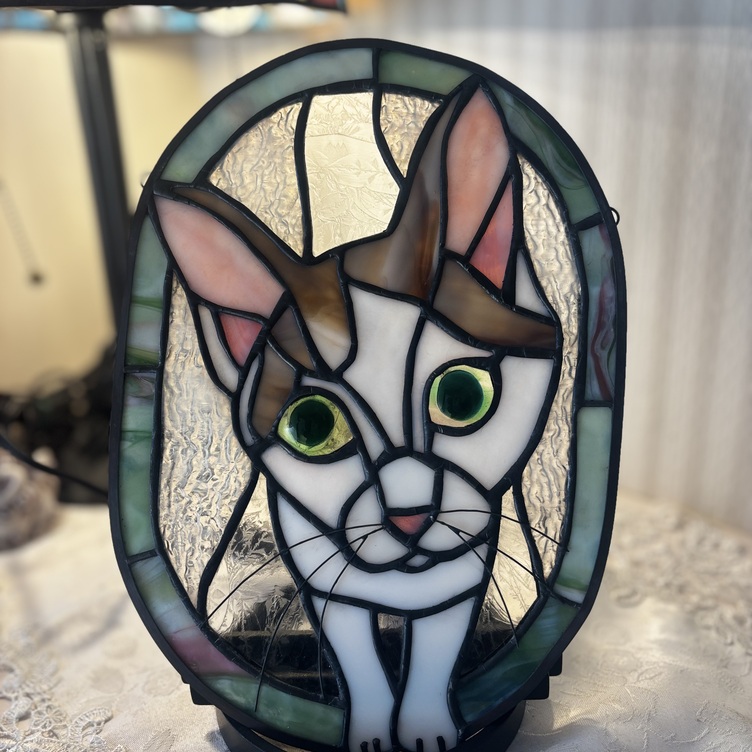 ステンドグラス 愛猫 似顔絵パネル | TanoMake(タノメイク) | 欲しい