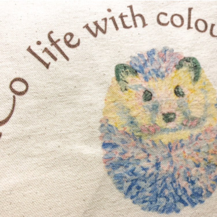 ペットさんカラフル似顔絵ミニトートバッグ