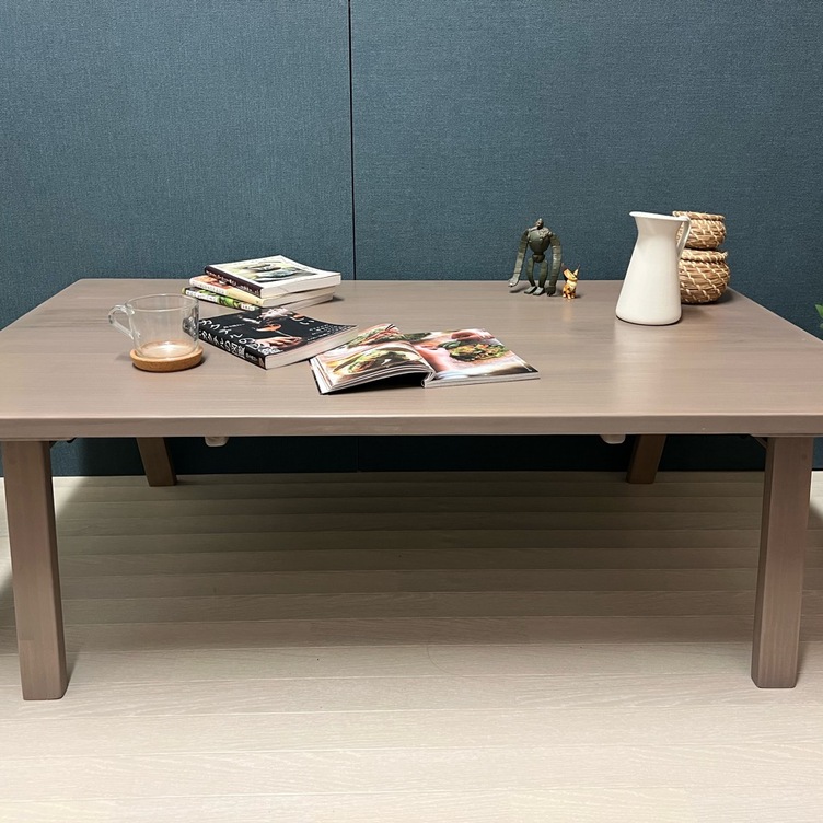  【送料無料】 ローテーブル 長方形 120cm 70cm パイン Gウォルナット 折り畳み脚 木組 ハ型