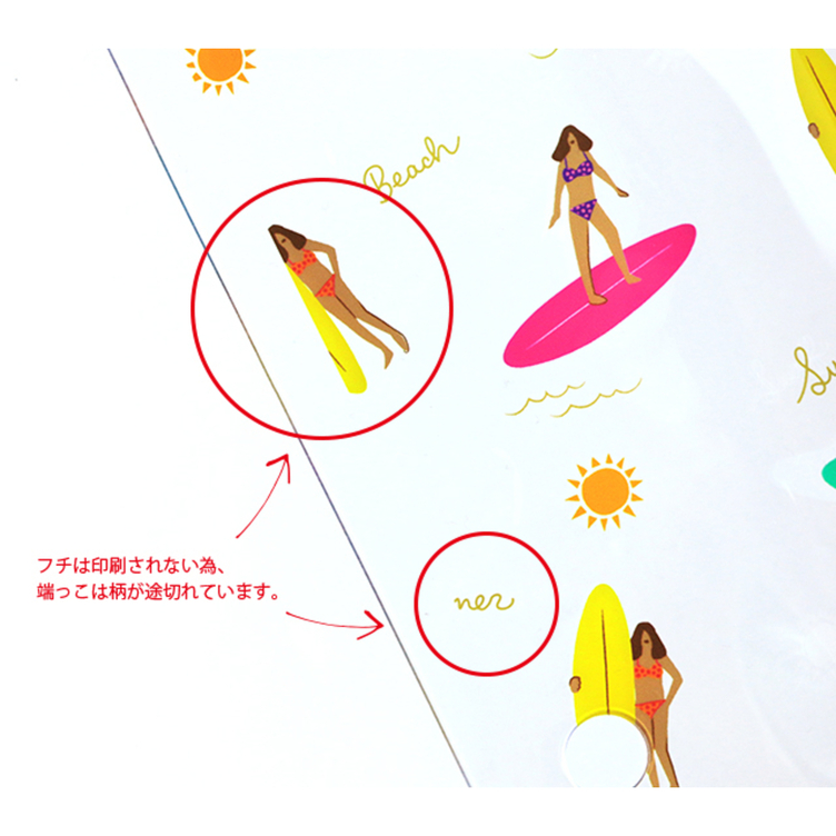 PVC クリアマルチケース【surf girl】