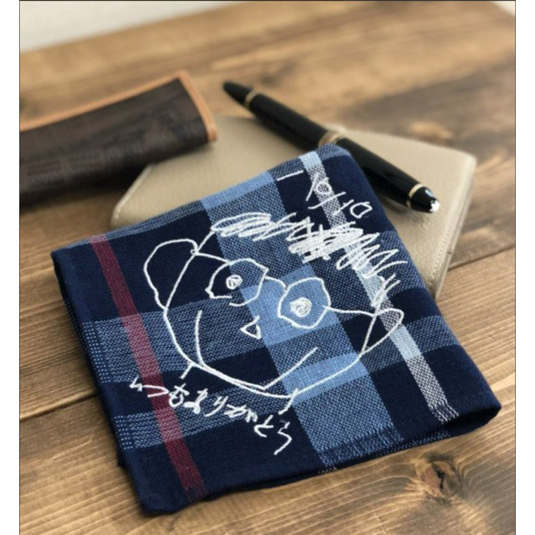 【オーダーメイド】にこにこ似顔絵刺繍タオル