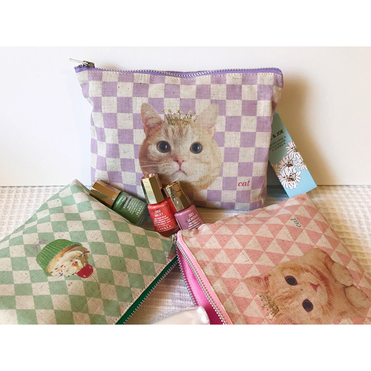 送料無料！うちの子ミニポーチ：幾何学模様