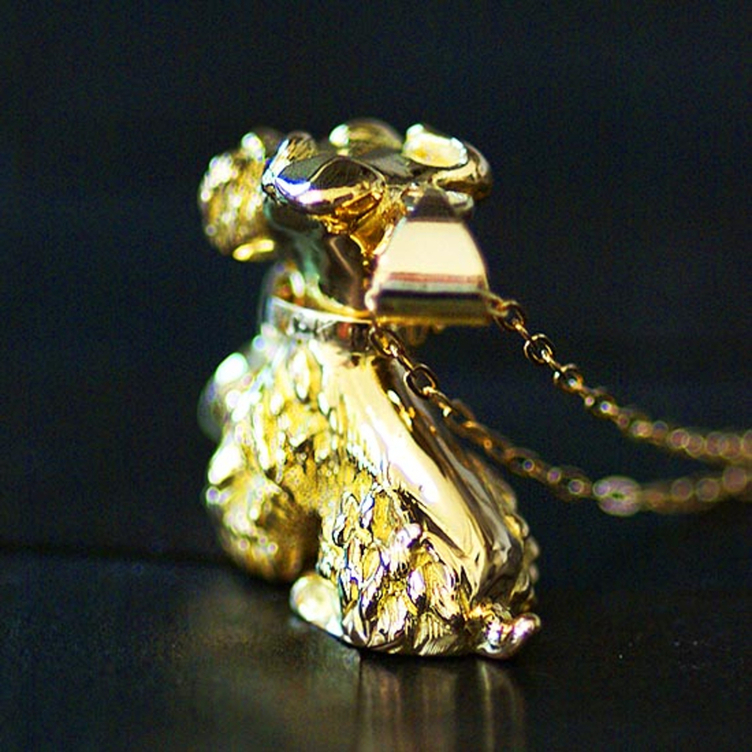 オーダーメイドの愛犬ネックレス✨K18ゴールドアクセサリー✨ K18イエローゴールド うちの子全身 オーダーメイドペンダント 首輪に名