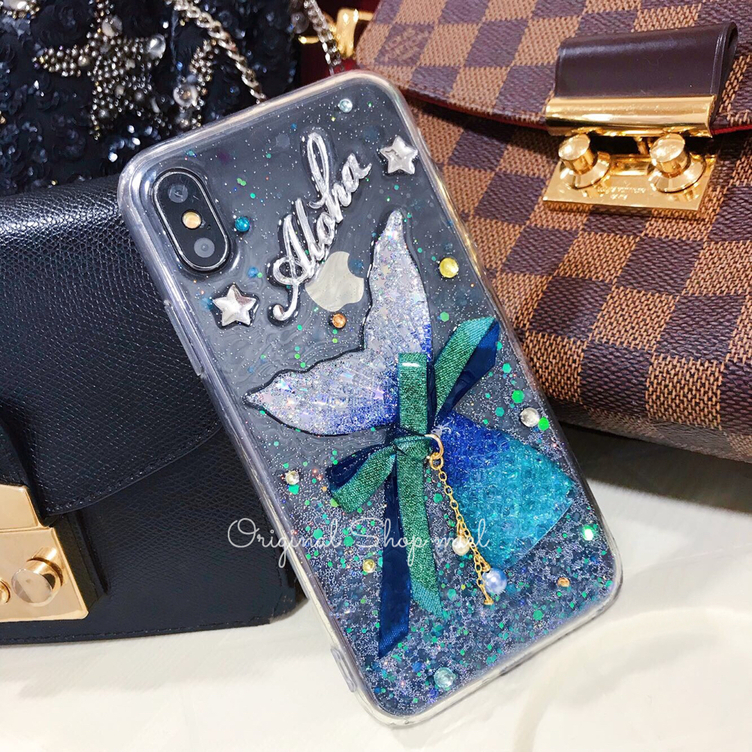 名入れ♡キラキラマーメイド⭐︎リボンチャーム付き✨テール 