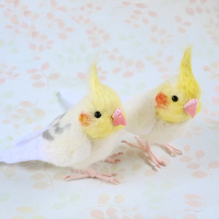 オカメインコ（オーダーメイドの羊毛フェルト小鳥） | TanoMake ...