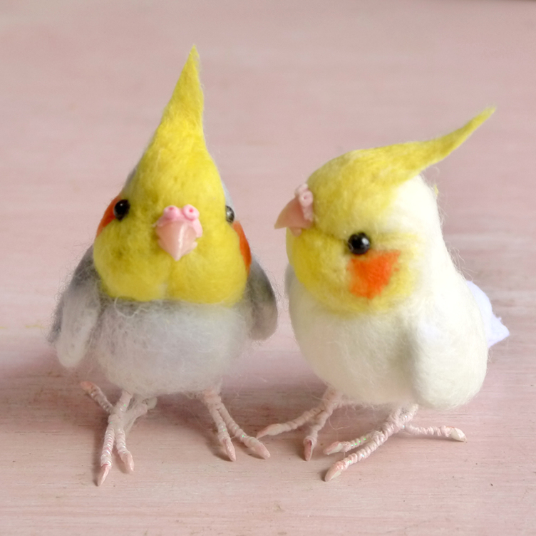 オカメインコ(オーダーメイドの羊毛フェルト小鳥) | TanoMake オカメインコ(オーダーメイドの羊毛フェルト小鳥) | TanoMake