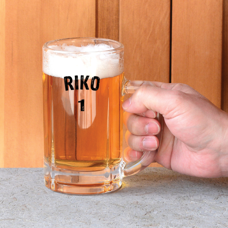 送料無料 名入れ アメリカンロゴ ビールジョッキ 10color 単品 Tanomake タノメイク 欲しいものが頼めるオーダーメイド特化型オンラインマーケット