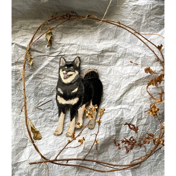 ワイヤークラフト アート 豆柴 柴犬 蝶 犬 壁掛け インテリア No1264 ワイヤークラフト アート 豆柴 柴犬 蝶 犬 壁掛け インテリア No1264