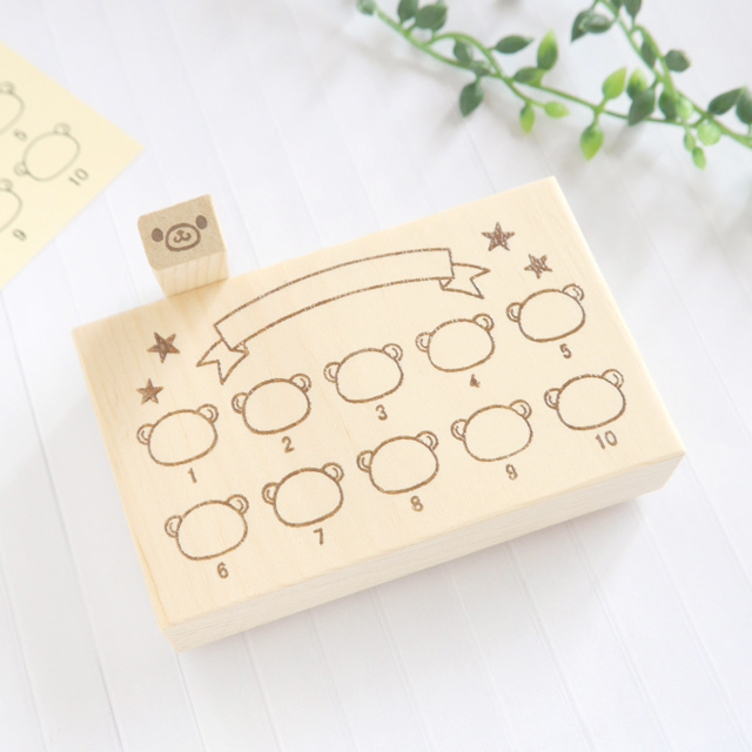 くまのポイントカードはんこ（名刺サイズ）