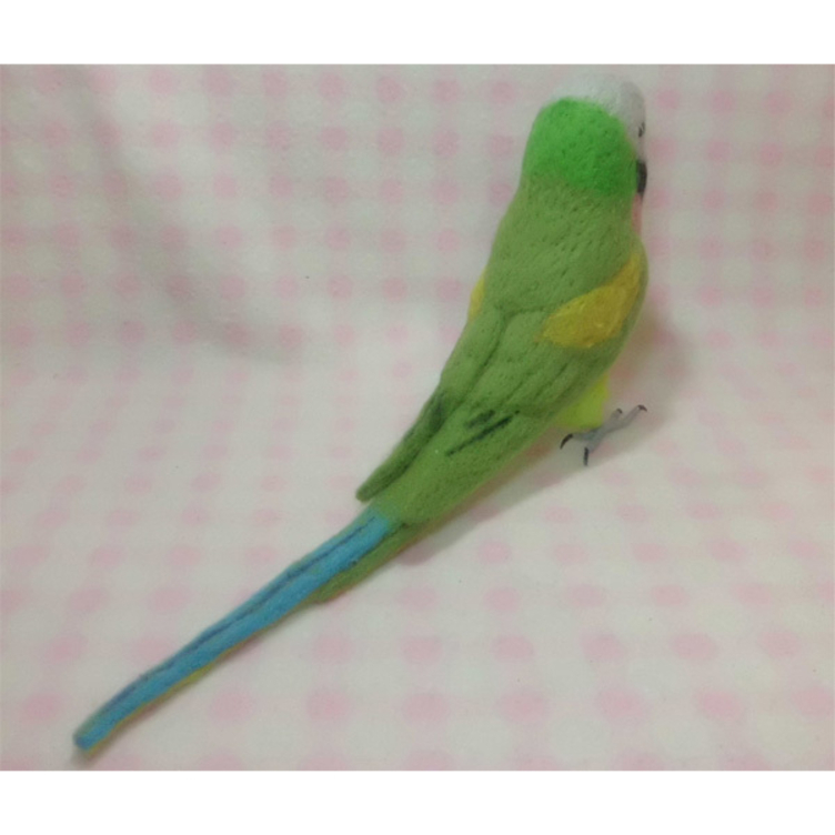 専用ページ　羊毛フェルト　可愛いクルマサカオウムフィギュア　鳥　オーダー ライフサイズ 1/1サイズ：クルマサカオウム 受注作成 羊毛