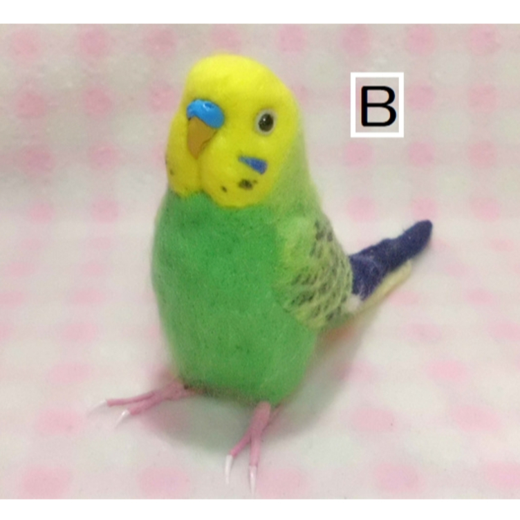 リアルサイズ♪ セキセイインコ 羊毛フェルト☆羊毛インコ☆羊毛