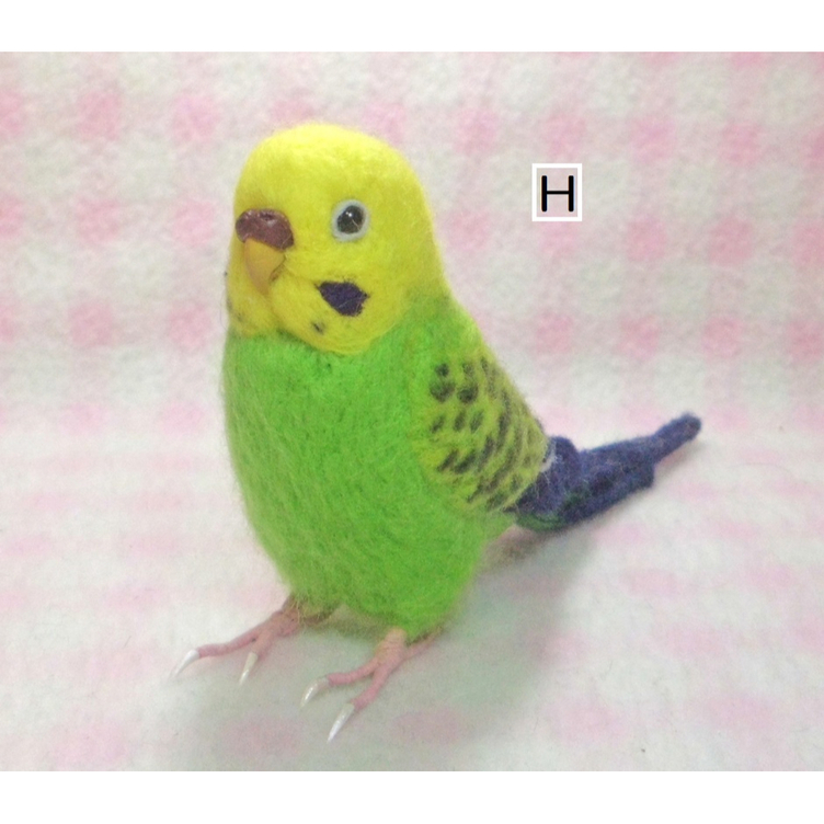 羊毛フェルト リアルで可愛いセキセイインコ 鳥 フィギュア インコ 