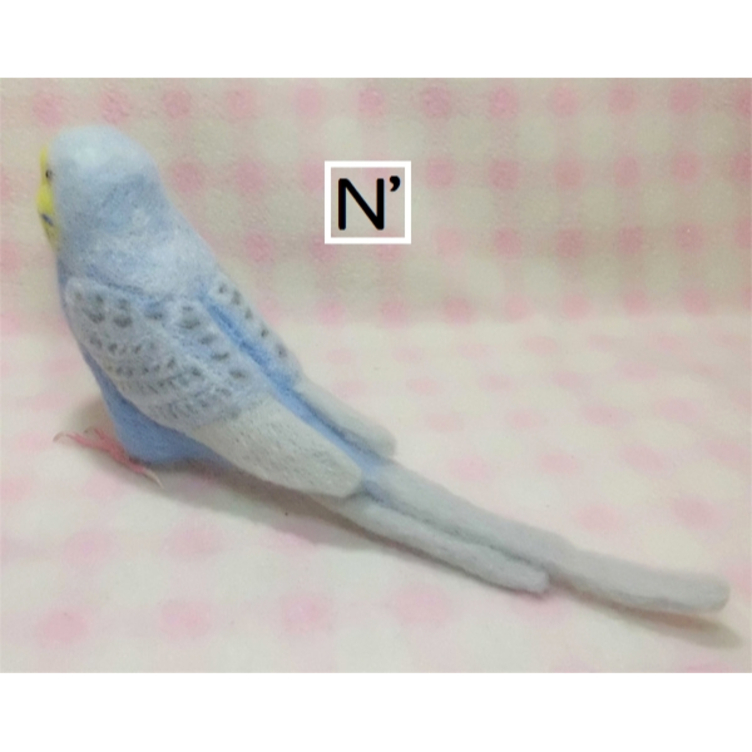 リアルサイズ♪ セキセイインコ 羊毛フェルト☆羊毛インコ☆羊毛