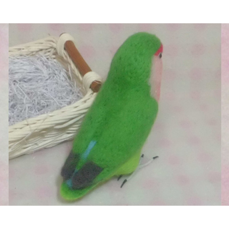 リアルサイズ♪ コザクラインコ ☆ ラブバード ☆羊毛フェルト☆羊毛