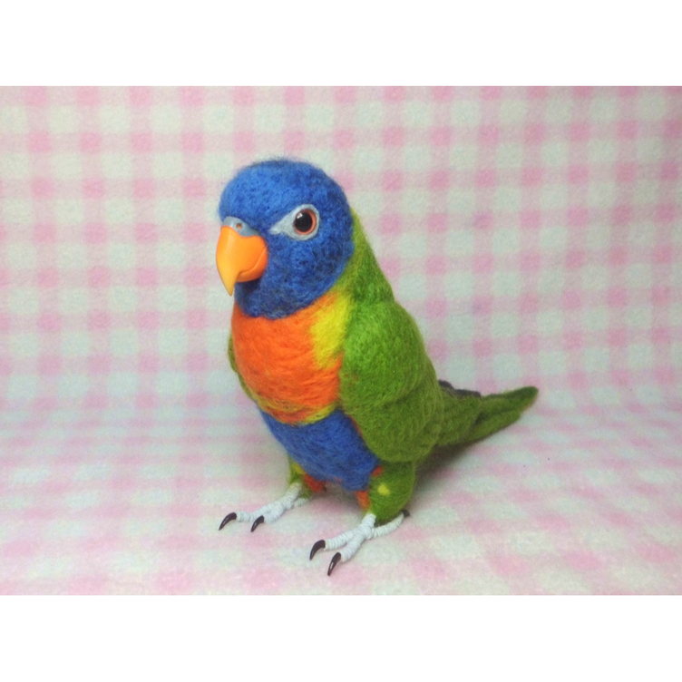 リアルサイズ   羊毛ゴシキセイガイインコ（アカハラやフトムネなど亜種含む）  ★羊毛フェルト★羊毛インコ ★羊毛フィギュア★ 🍀 うちの子オーダーお気軽にお問い合わせください。