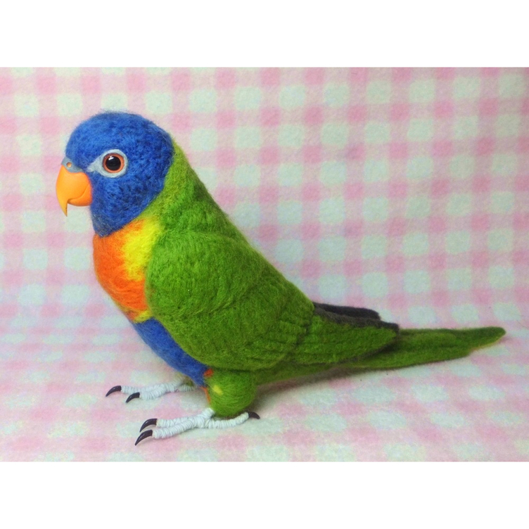 リアルサイズ 羊毛ゴシキセイガイインコ（アカハラやフトムネなど亜種含む） ☆羊毛フェルト☆羊毛インコ ☆羊毛フィギュア☆ 🍀  うちの子オーダーお気軽にお問い合わせください。 | TanoMake(タノメイク) | 欲しいものが頼めるオーダーメイド特化型オンラインマーケット