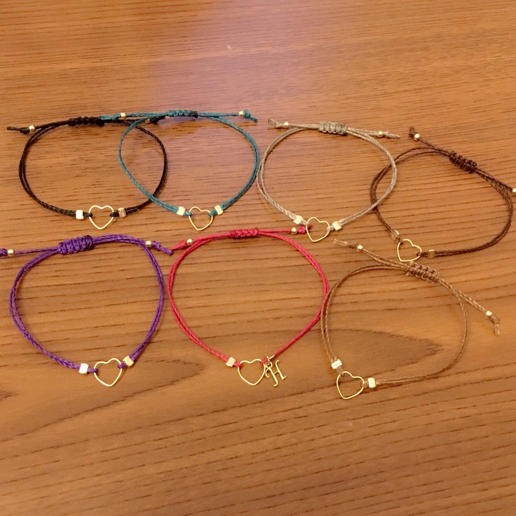 Loveちゃん❤︎オーダーブレスレット ハート&イニシャルコードブレスレット | TanoMake(タノメイク