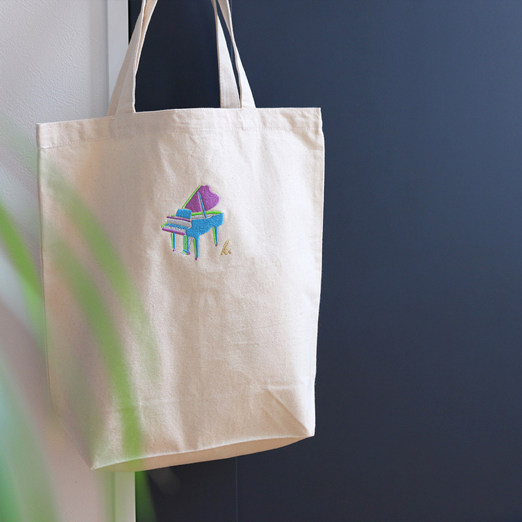 お名前やイニシャルが入れられる♪ 刺繍 キャンバストートバッグ/エコ