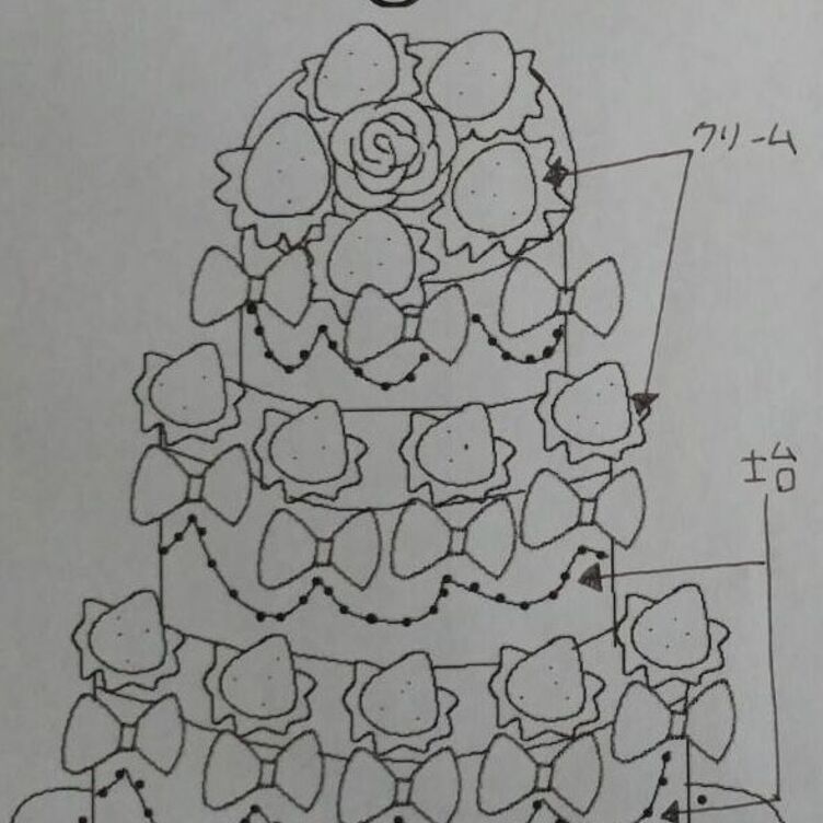 選べる45色＊ビッグサイズのデコレーションケーキ】ウェディングケーキ