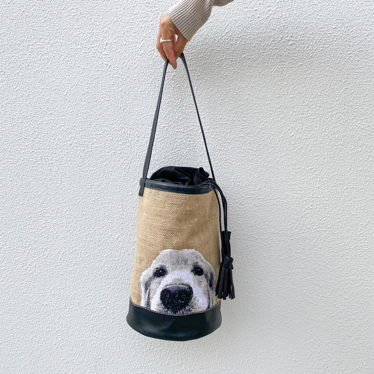 【オーダーメイド】ペットの刺繍ジュートバッグ