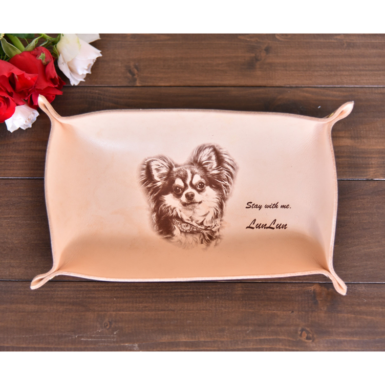 ペットの写真で【うちの子】レザートレイ