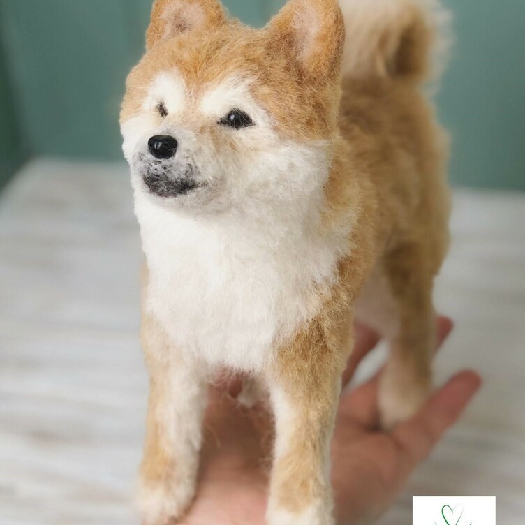 オーダー 送料無料】羊毛フェルト《うちの子約20cm 犬 猫 マスコット