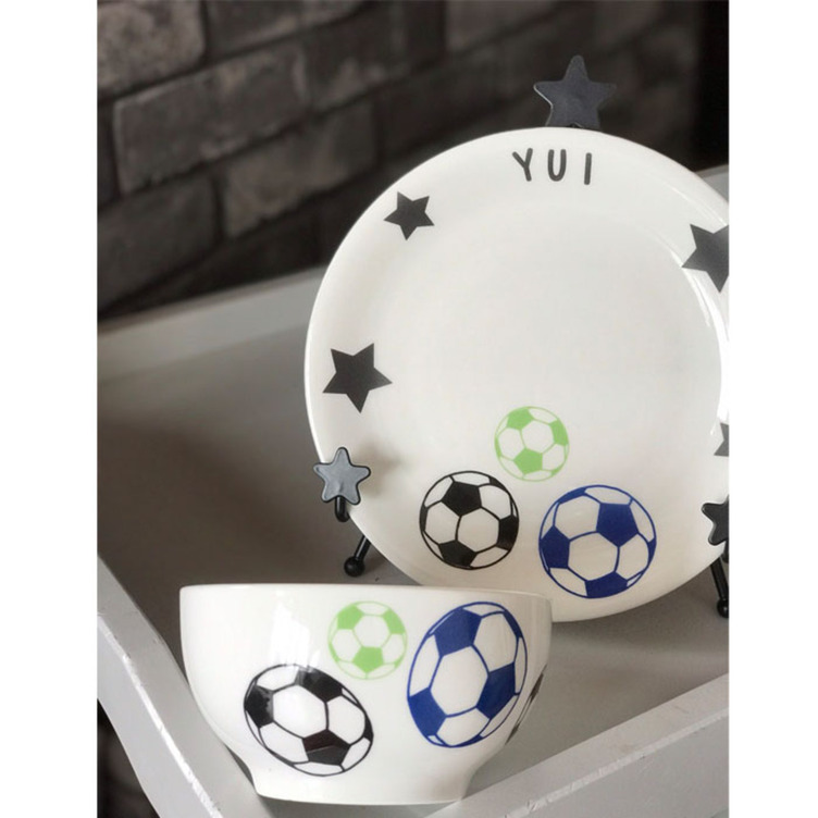 名入れオーダー ランチプレート サッカー サッカーボール 英字ロゴ 誕生日 ギフト プレゼント オリジナル 41 Tanomake タノメイク 欲しいものが頼めるオーダーメイド特化型オンラインマーケット