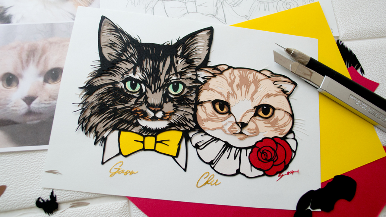 クリスマスファッション ペット 切り絵 オーダーページ オーダーメイド 