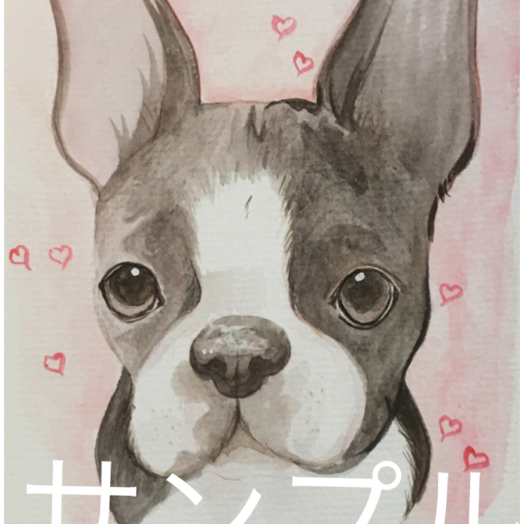 ペット似顔絵(色鉛筆.パステル.水彩画)お顔のみ | TanoMake(タノメイク