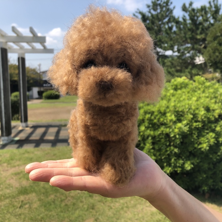 愛犬ちゃんのそっくりなリアルなペット人形をお作りします！　羊毛フェルト　犬　オーダー　ぬいぐるみ　犬　　ペット　リアル　人形