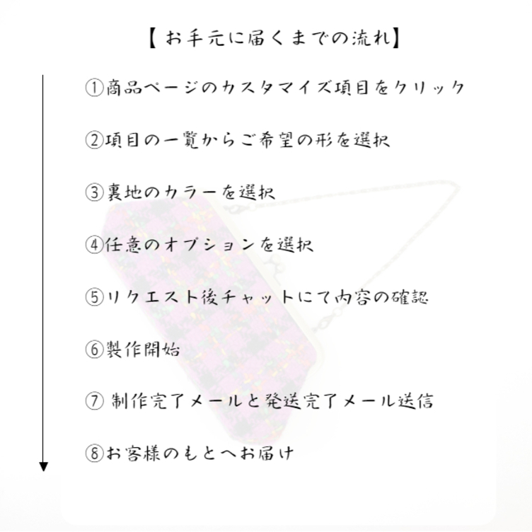 生地から作るがま口ハンドバッグシリーズ】イタリア製 ツイード