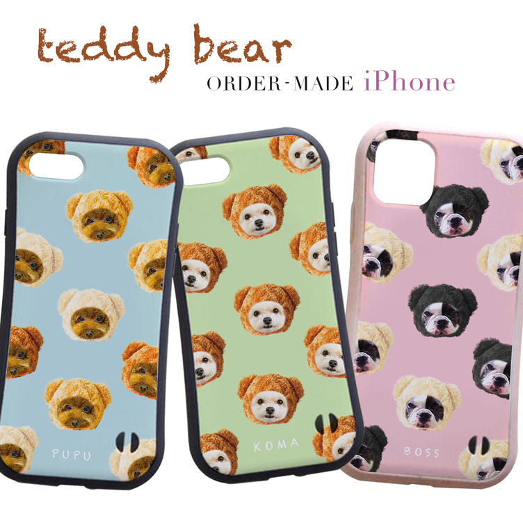 グリップケース クマちゃん ペット うちの子 iPhoneケース スマホケース