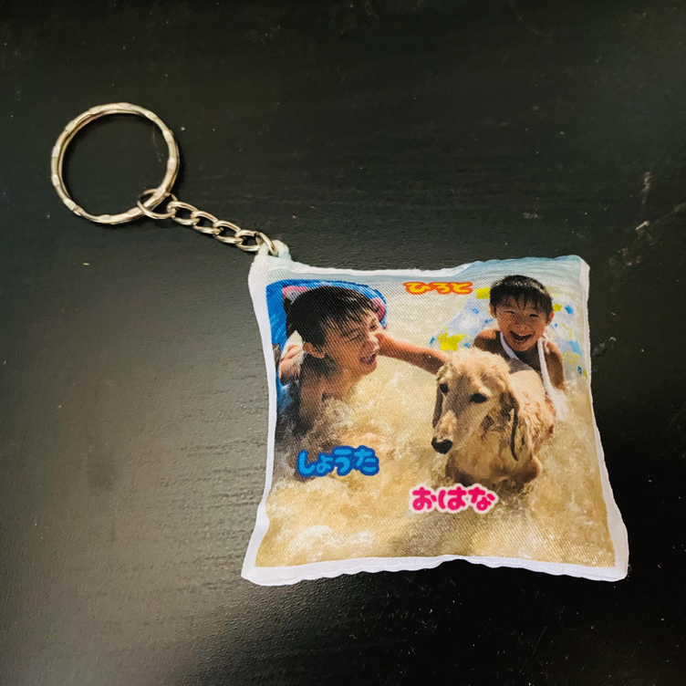 LINEで簡単【名入れ 写真入り キーホルダー クッションキーホルダー 