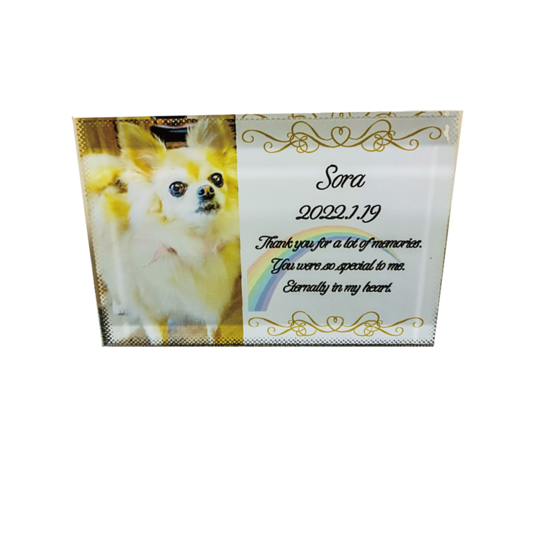 Lineで簡単 名入れ 写真入り ペット位牌 ペット 犬 わんちゃん 猫 にゃんちゃん メモリアル メモリアルグッズ 肉球 ペット供養 お悔やみ 命日 記念碑 ペット位牌 思い出 家族 仏具 位 Tanomake タノメイク 欲しいものが頼めるオーダーメイド特化型オンライン