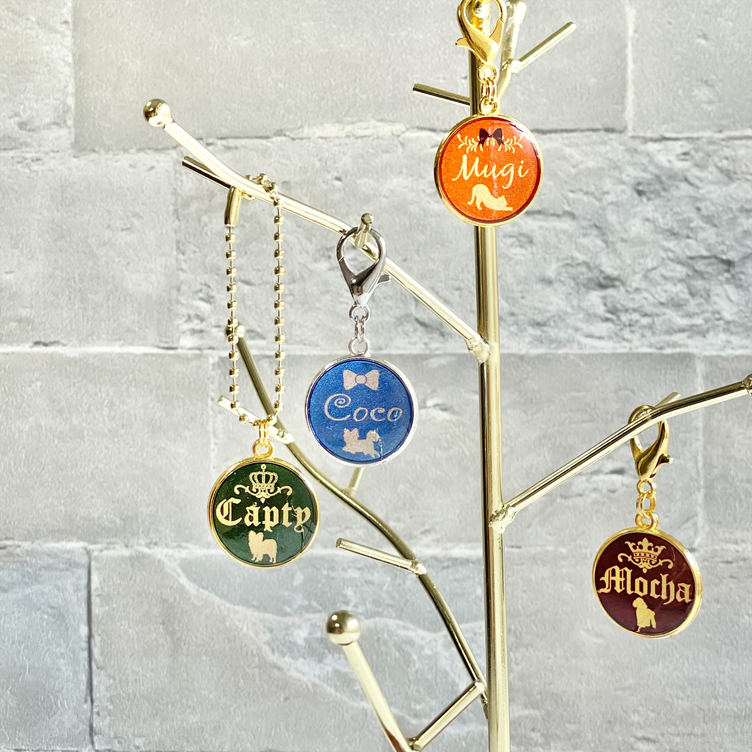 キラキラ✧迷子札 選んでつくるエレガントなオーダープレート