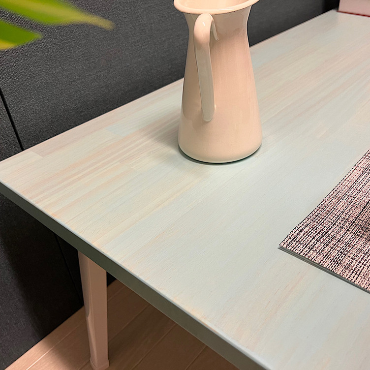 送料無料】 ローテーブル 120cm 70cm スカイブルー アンティーク