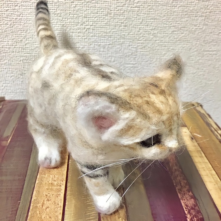 受注制作☆羊毛フェルトのスナネコ赤ちゃん | TanoMake