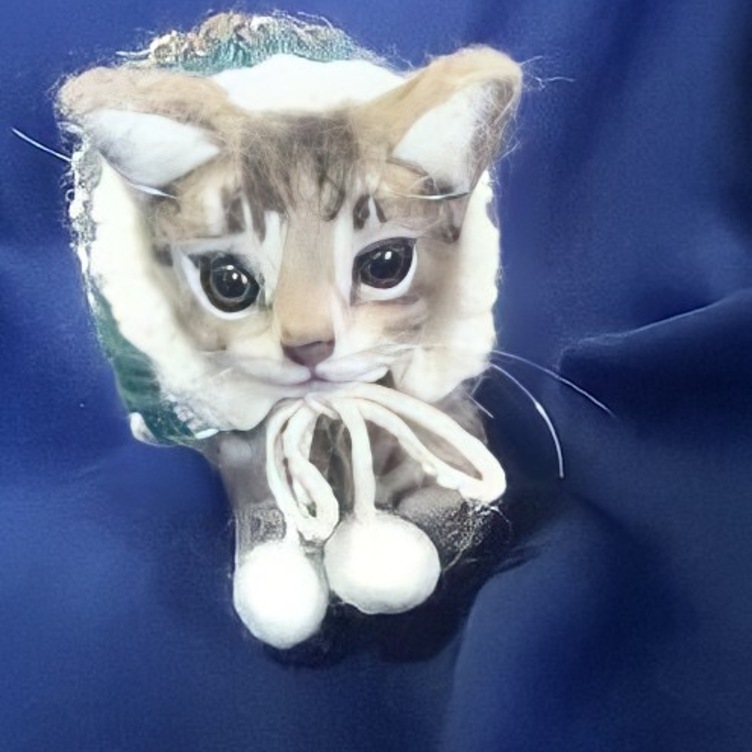 うちの子グッズ 羊毛フェルトのキジトラ子猫 | TanoMake(タノメイク