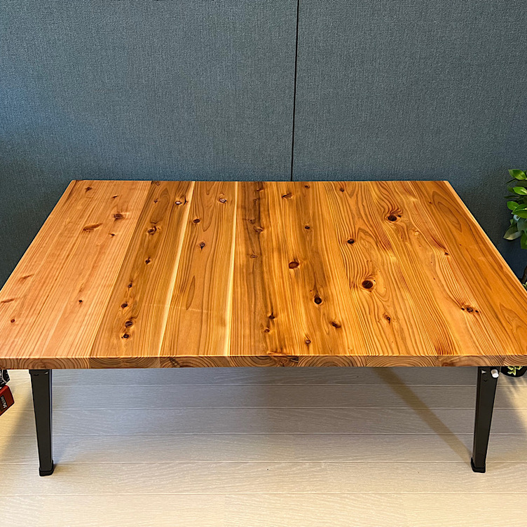 オーダー】 ローテーブル 立ち上がる 長方形 140cm 80cm 杉