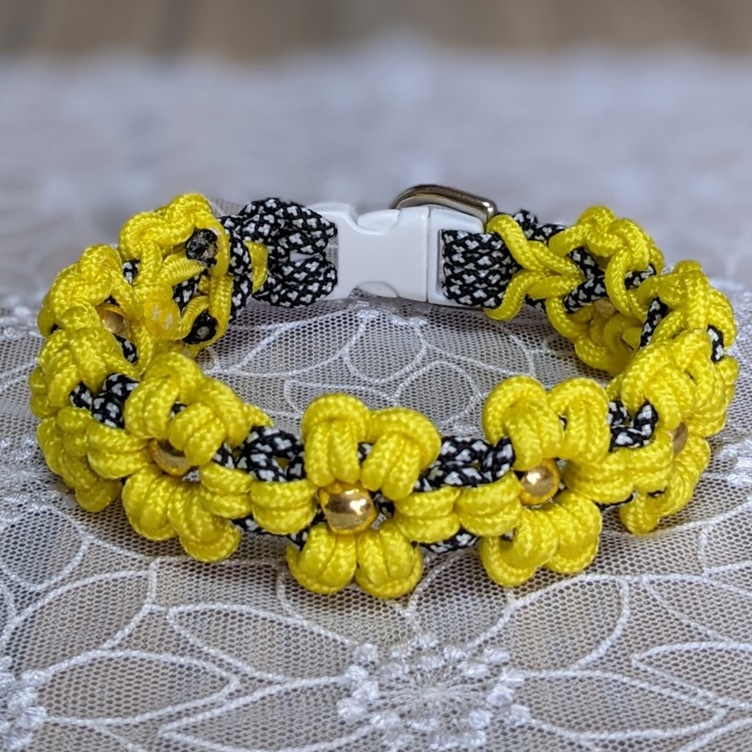 黄色ローズ柄わんちゃん猫ちゃん用首輪 猫専門店ゴロにゃん 公式通販