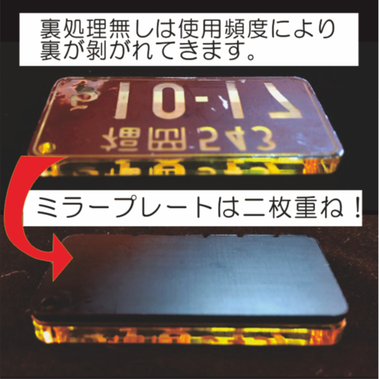 バイク用スカルデザイン名入付ナンバープレートアクリルキーホルダー【車ナンバーもOK!】