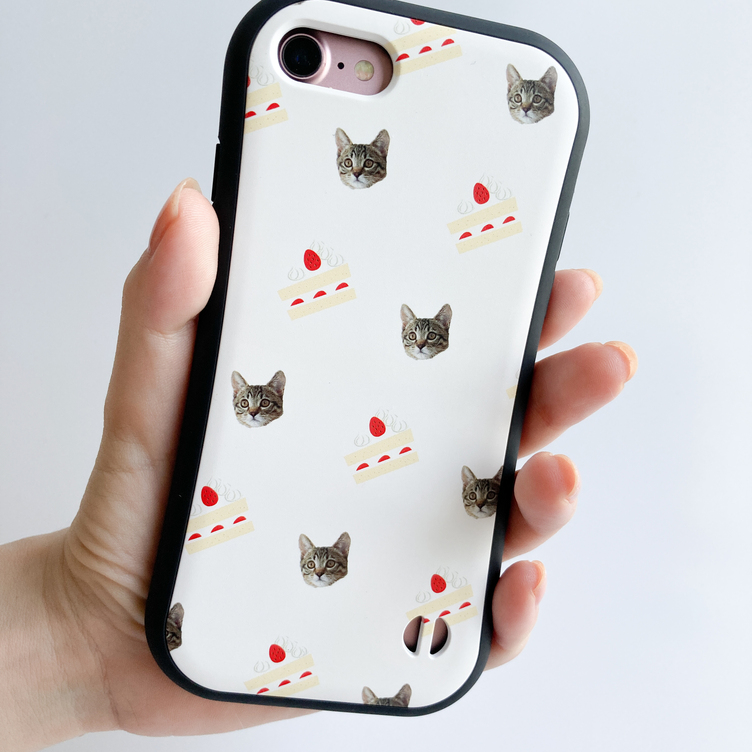 うちの子 オーダー スマホケース 可愛い スイーツ 模様 おしゃれ 猫 犬 